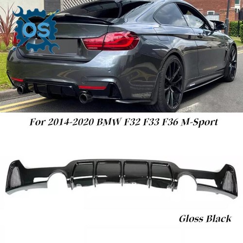 Glossy black rear diffuser - rear,