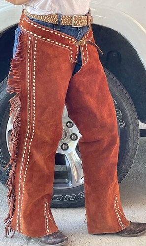 Leather chaps burnt orange - burnt,