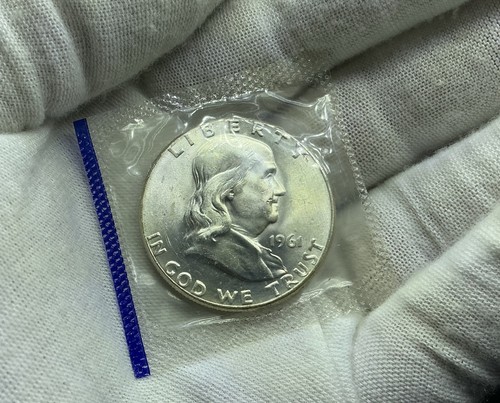 1961 franklin half dollar - p,