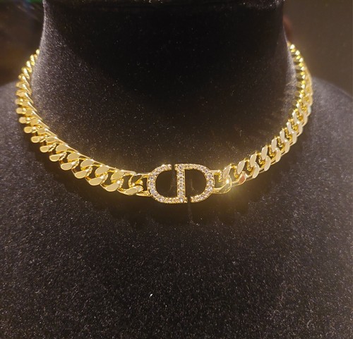Dior crystal necklace - cd,