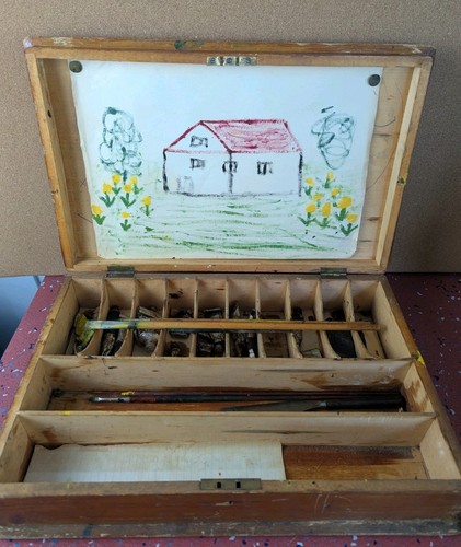 Antique pine wooden - pine, box