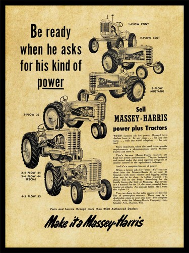 1954 massey harris - massey, tractors