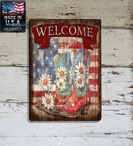 Patriotic flag welcome - patriotic, cowboy