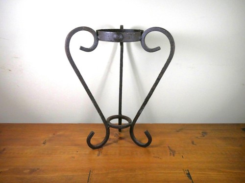 Brown wrought iron pillar - brown,