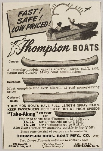 1950 print thompson boats - print,