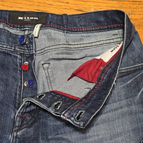Kiton napoli jeans button fly - kiton,