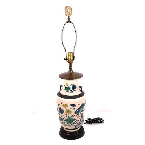 Vintage wildwood table - wildwood, lamp