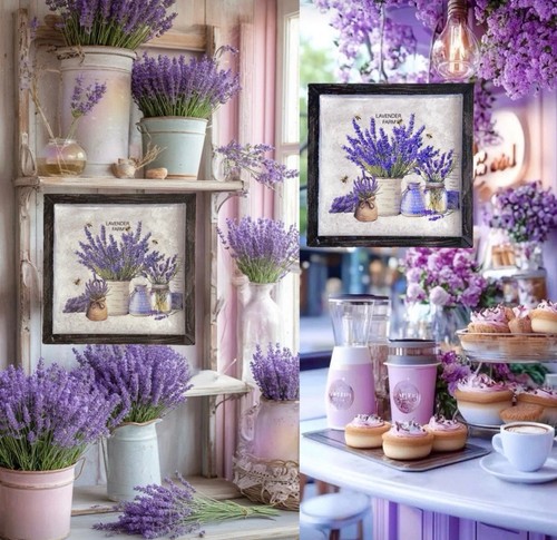 Vtg french lavender artwork - vtg,