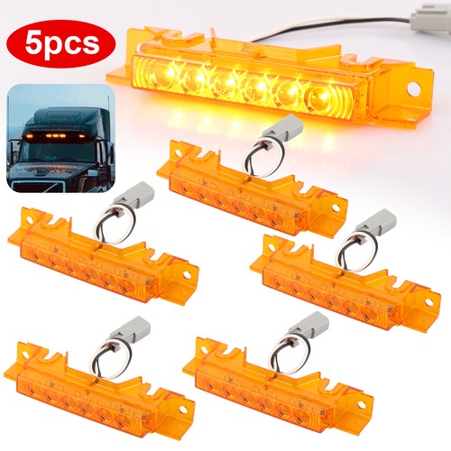 5pack amber lens led - amber, cab
