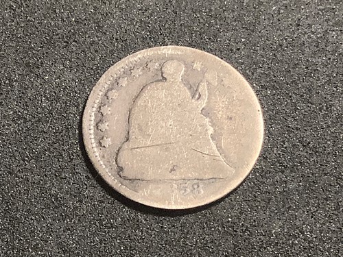1858 half dime 6 - 1858,