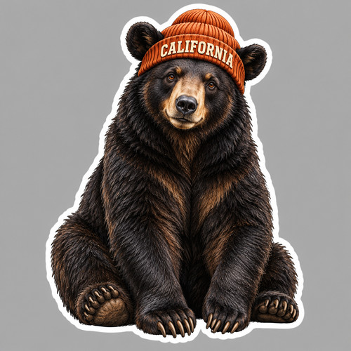 California black bear sticker - california,