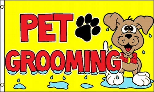 Pet grooming flag - pet, 3x5