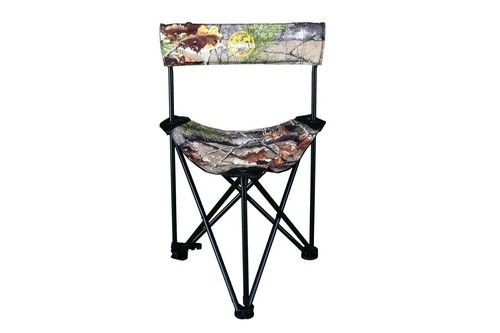 Portable tripod chair - portable, camo