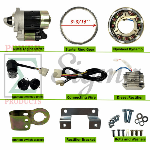 Diesel electric starter dynamo - electric,