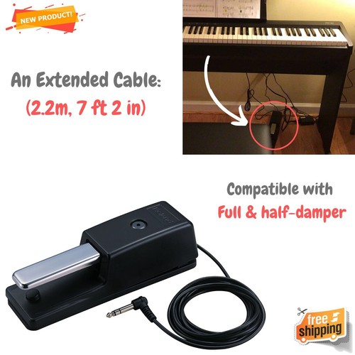 Sustain pedal foot damper - pedal, for