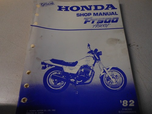 Honda factory shop manual - manual, 1982