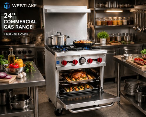 Commercial gas range - 24",