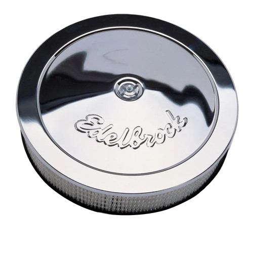 Edelbrock pro flo chrome - chrome, 14”