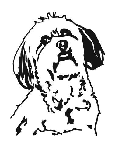 Beautiful lovely dog decal - dog,