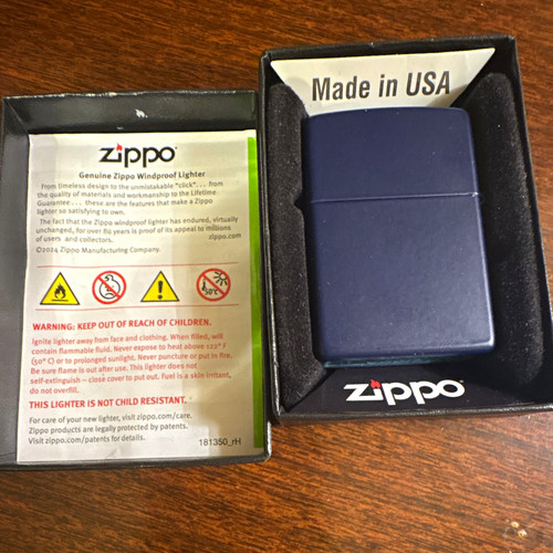 Zippo matte blue - zippo, lighter