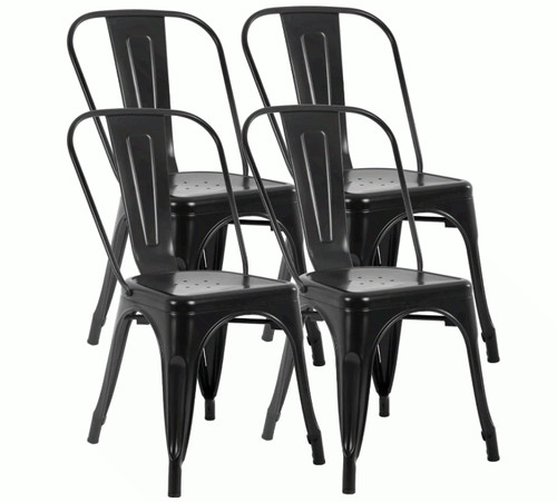 Fdw metal dining chairs set - metal,