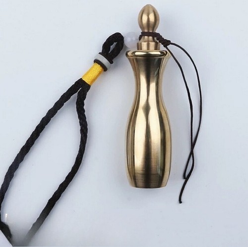 Brass snuff bottle - snuff,