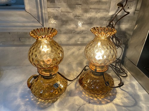 Pair fenton amber - pair,