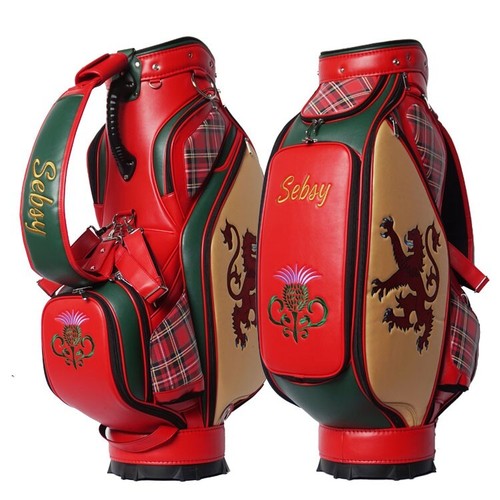 Tartan golf bag fully - tartan,