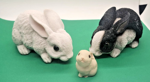 Vintage rabbit figurines set - rabbit,