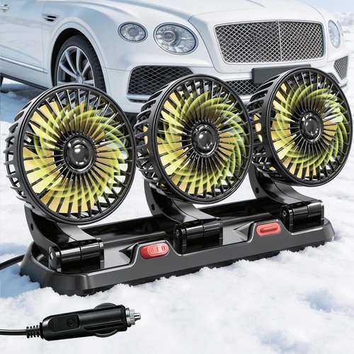 12v car dual head fan - 12v,
