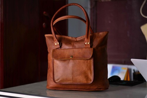 Women handbag leather tote - handbag, bag
