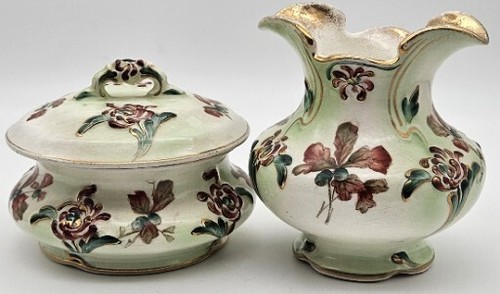 Antique hand painted vase - hand-painted, with