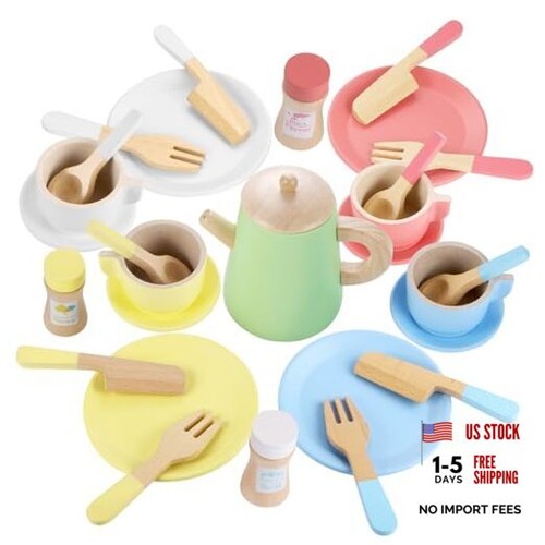 Wood tea set and - and, play
