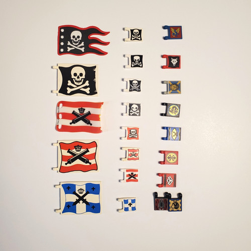 Lego pirates and castle flags - lego,