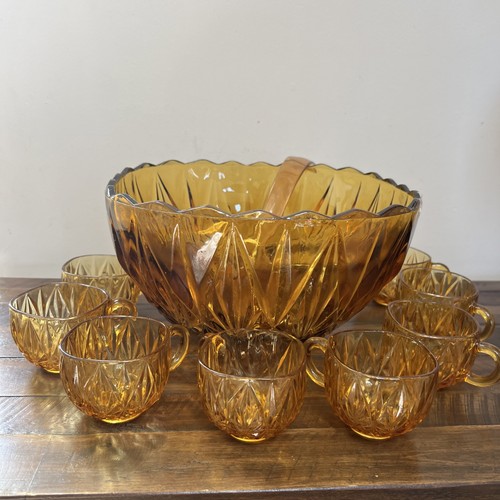 Vtg amber cut - amber, autumn