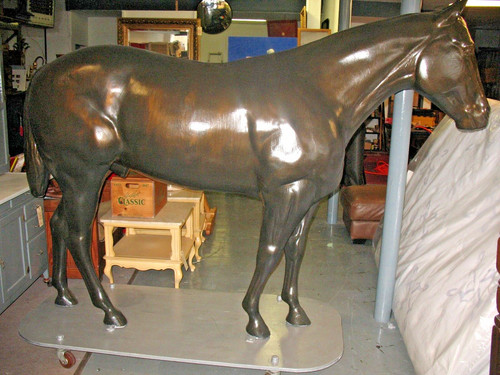 Life size fiberglass - , dark