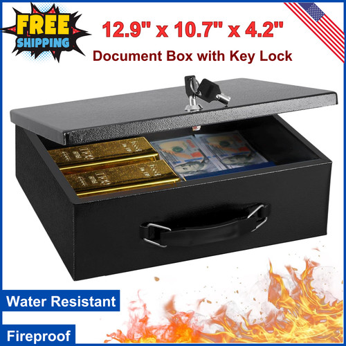 Fireproof document box with - document,