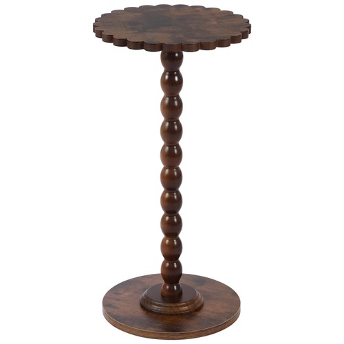 Round side table scalloped - table,