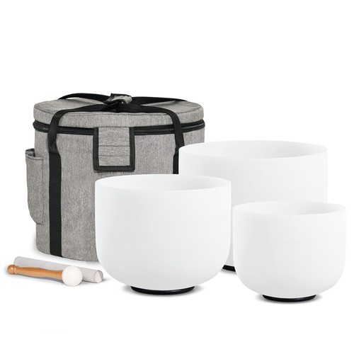 Crystal singing bowls set 3 - of,