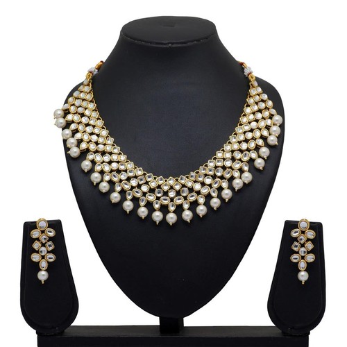 Kundan jewellery set gold - kundan,