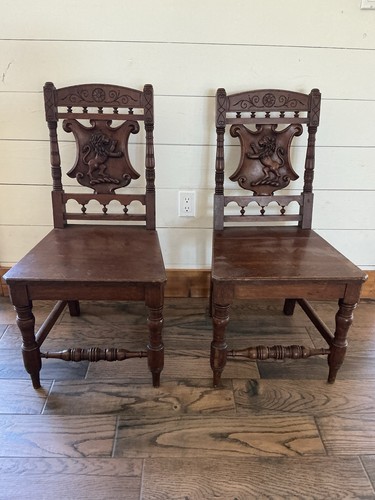 Pair antique solid wood - antique,
