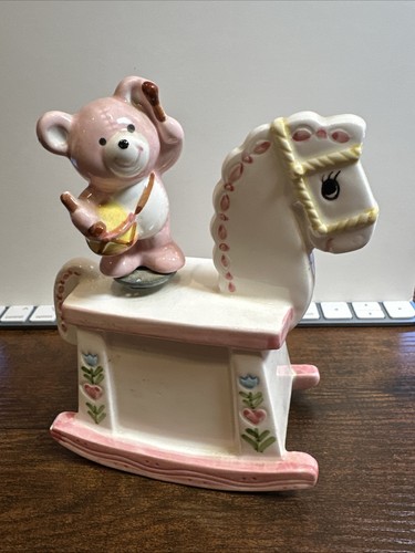 Vintage music box teddy bear - music,