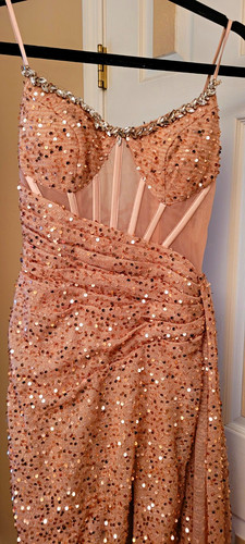 Rose gold sequin sweetheart - rose,