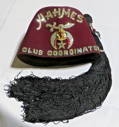 Vtg freemason shriners fez hat - vtg,