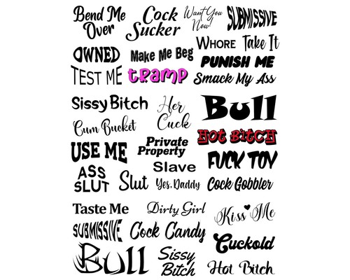 Bdsm temporary tattoos - 34,