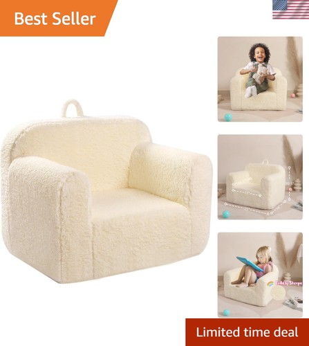 Elegant cream kids armchair - kids,