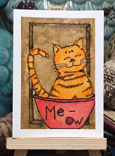 Aceo original watercolor - aceo,