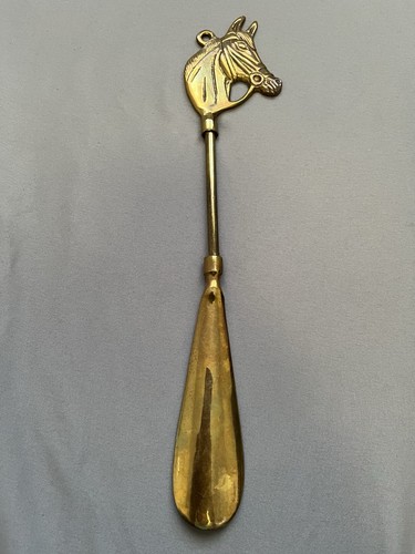 Vintage solid brass horse head - vintage,