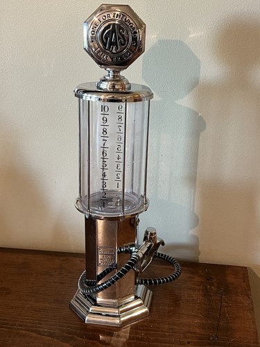 Vintage chrome gas pump liquor - vintage,