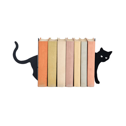 Metal cat bookends cute - metal, bookends,